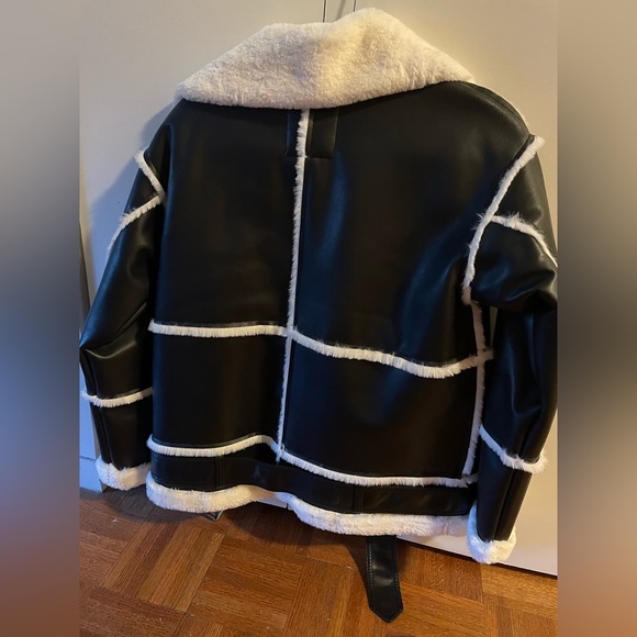 MONKI FAUX LEATHER JACKET new with tags size XS - Picture 10 of 12